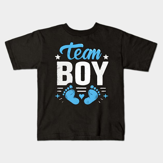 Gender Reveal Baby Shower Team Boy Kids T-Shirt by TopTees
